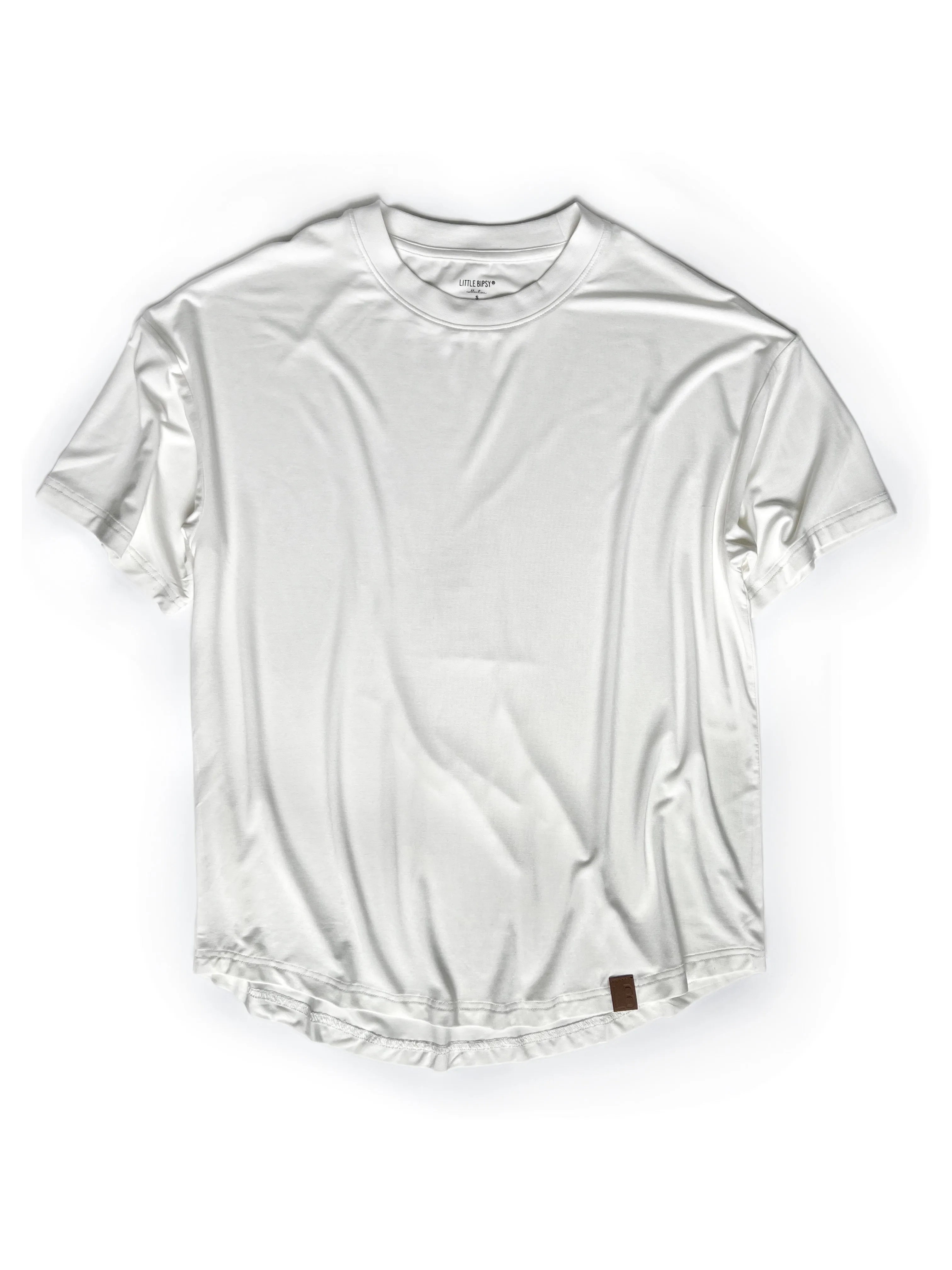 Adult Oversized Bamboo Tee - White
