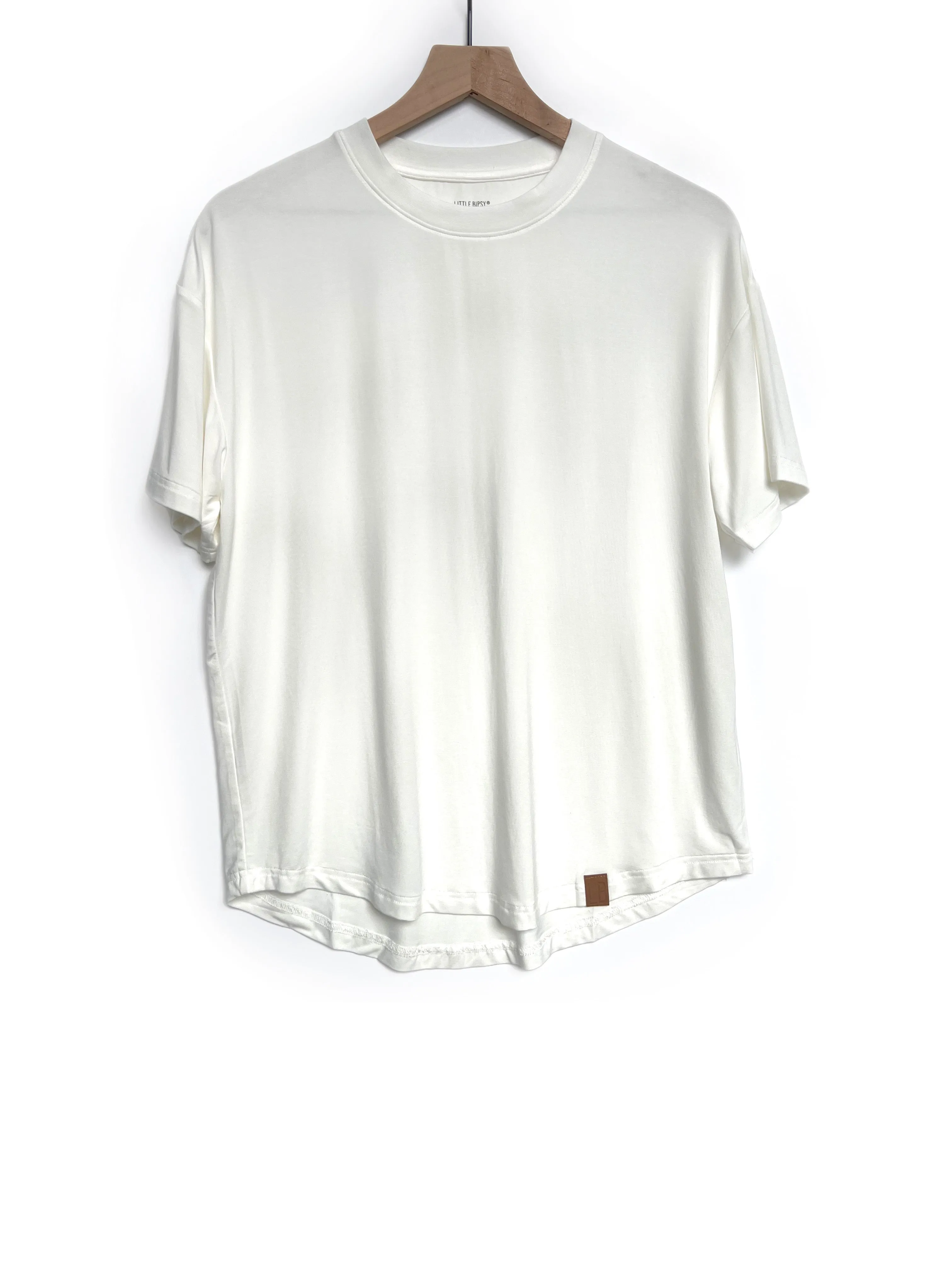 Adult Oversized Bamboo Tee - White