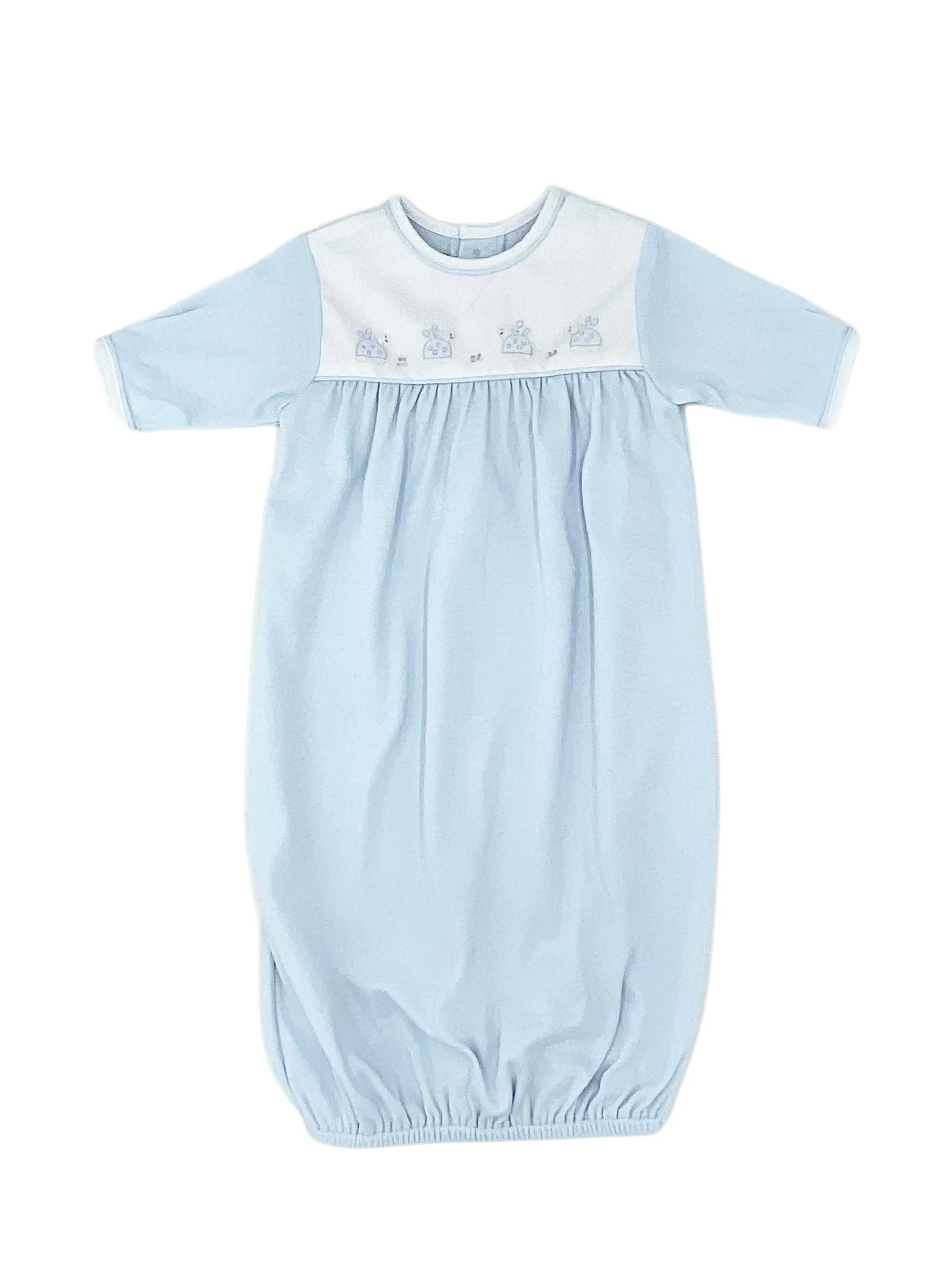 Auraluz Blue Knit Turtle Sack Gown