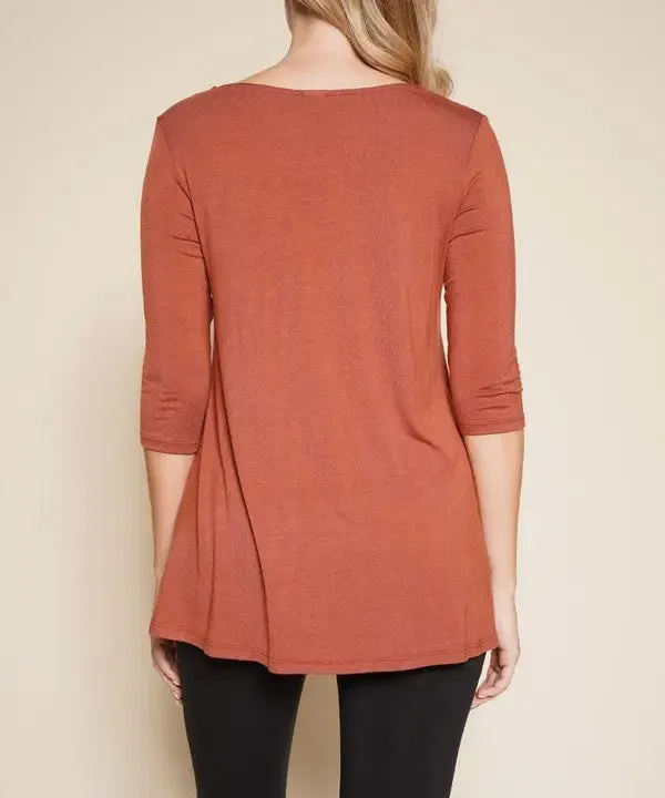 Bamboo Elbow Tunic T