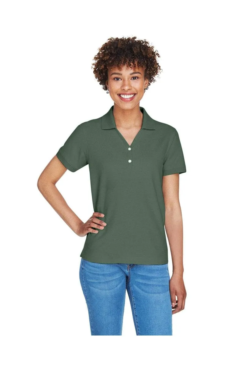 Devon & Jones D100W: Ladies' Pima Pique Short-Sleeve Y-Collar Polo