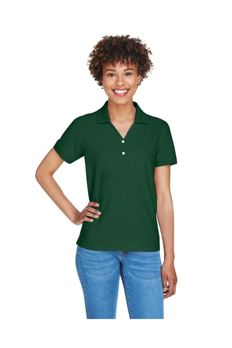 Devon & Jones D100W: Ladies' Pima Pique Short-Sleeve Y-Collar Polo