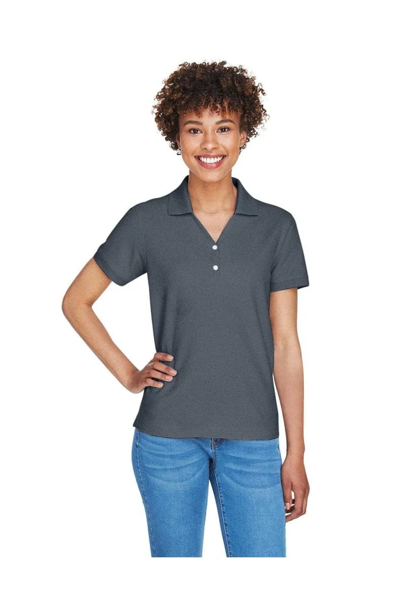 Devon & Jones D100W: Ladies' Pima Pique Short-Sleeve Y-Collar Polo