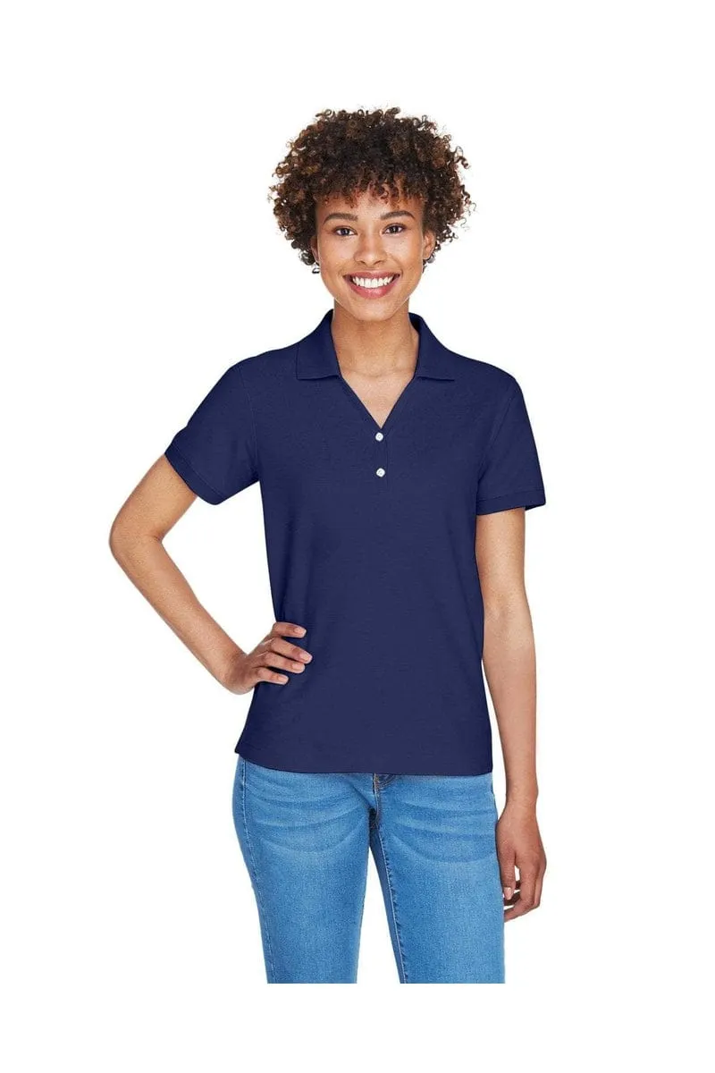 Devon & Jones D100W: Ladies' Pima Pique Short-Sleeve Y-Collar Polo