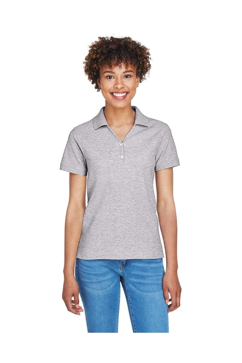 Devon & Jones D100W: Ladies' Pima Pique Short-Sleeve Y-Collar Polo