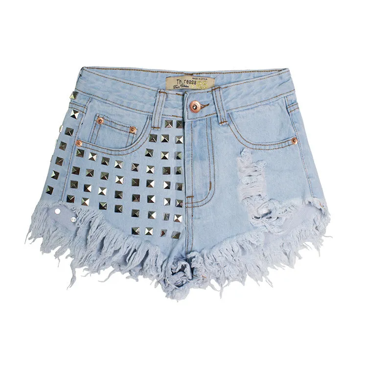 Fashion Denim High Waist Shorts
