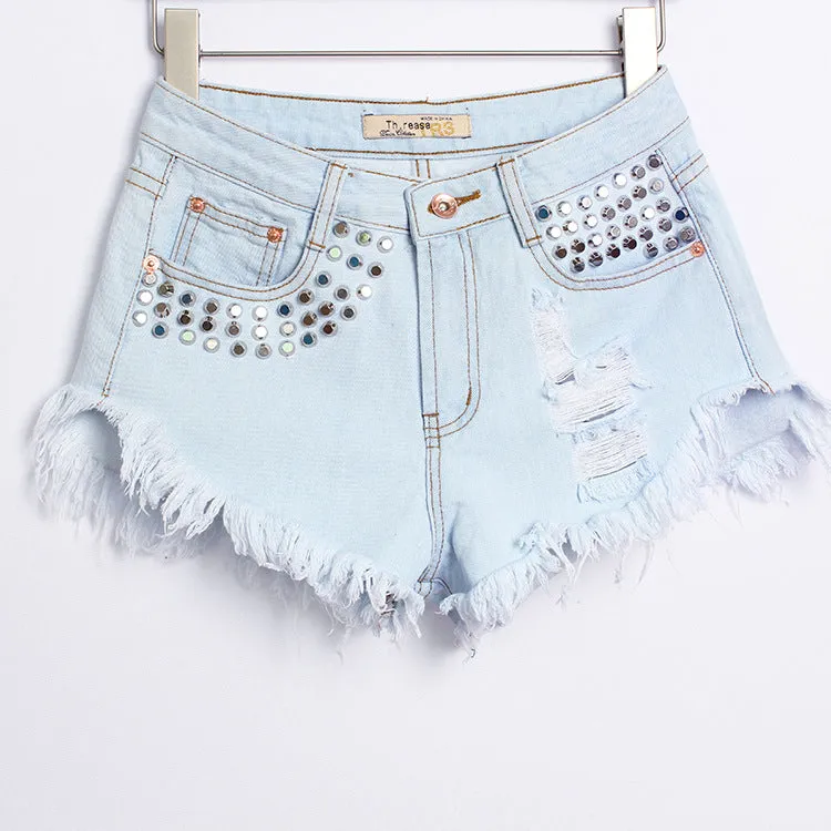 Fashion Denim High Waist Shorts
