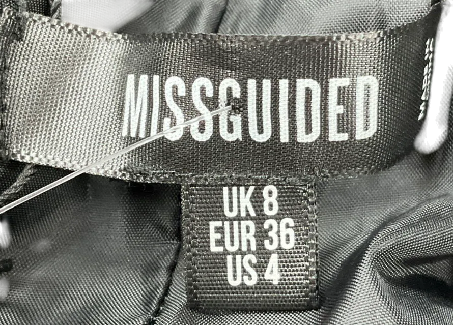 Missguided Black Oversized Boyfriend Biker Jacket UK 8