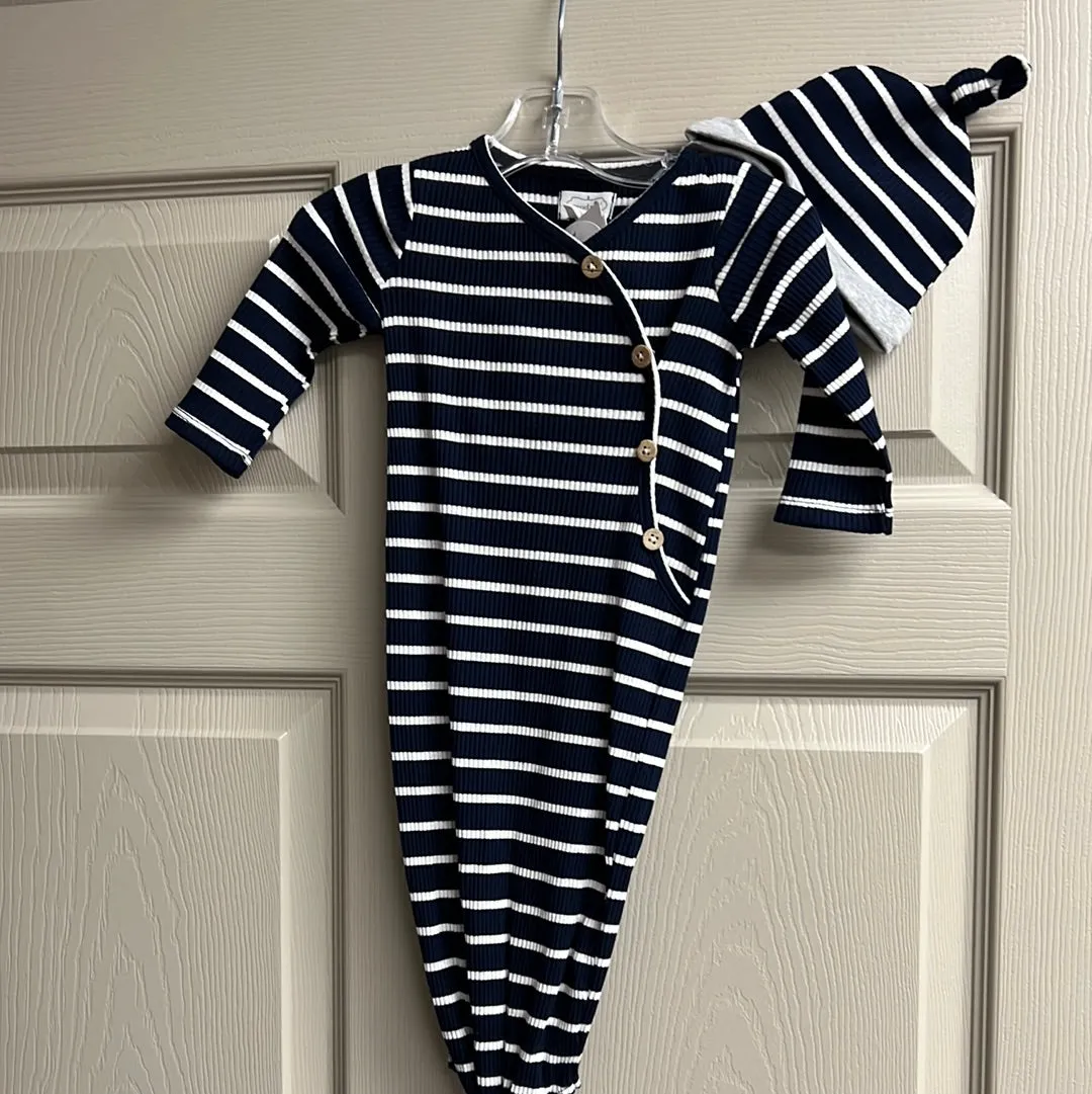 MudPie Navy Stripe Gown