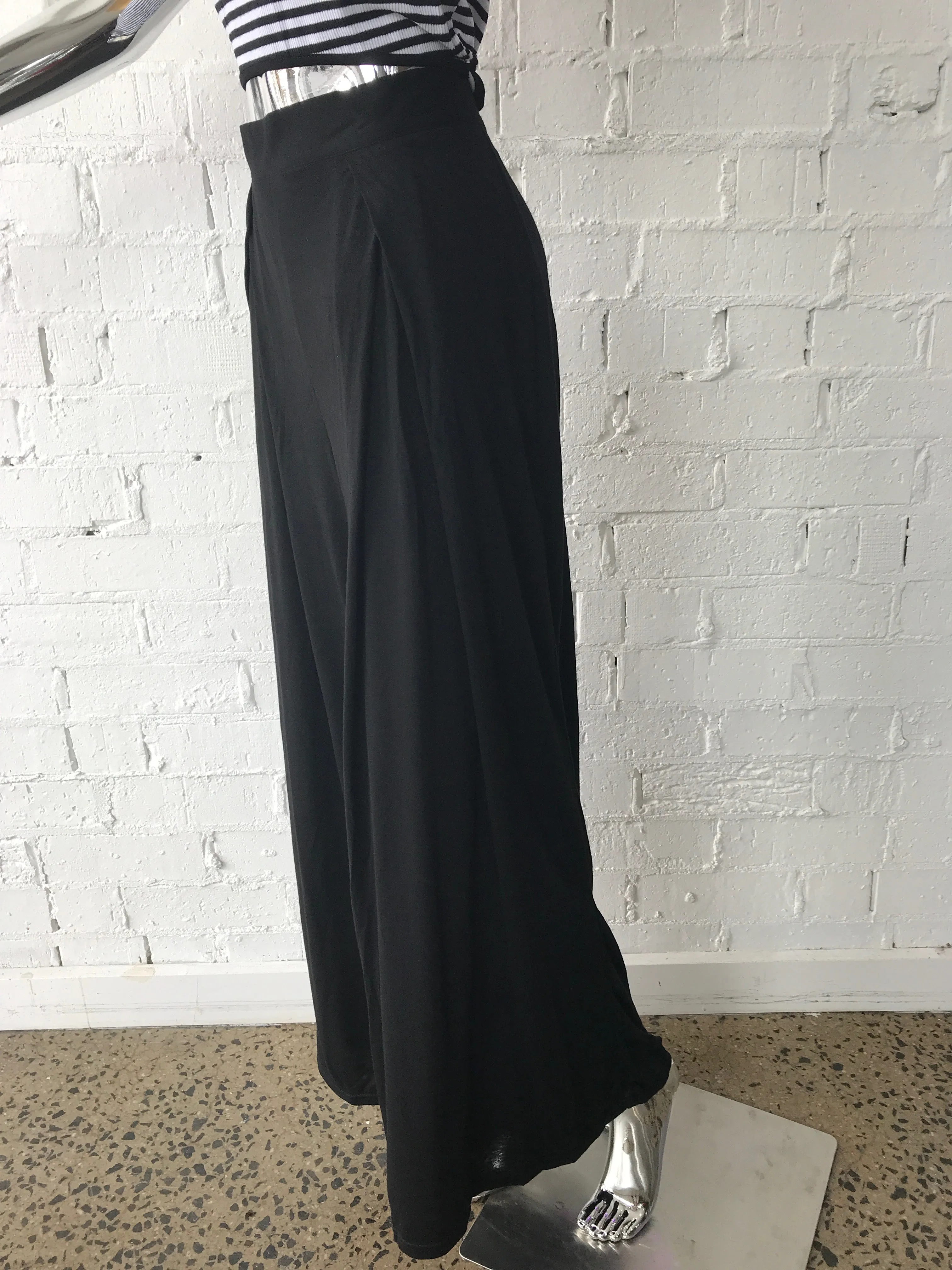 Womens Black Wide Leg Pants